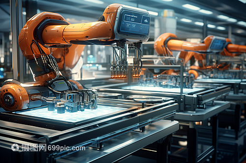 未來(lái)派智能工廠的機(jī)械臂