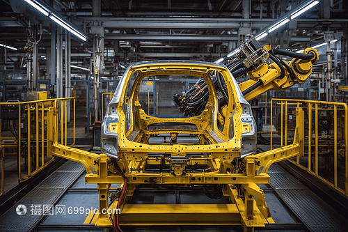 使用機(jī)械臂制造新車(chē)的框架